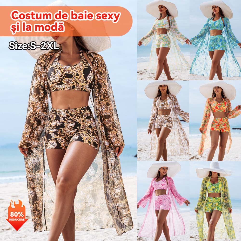 👙【S-2XL】Vysoce kvalitní sexy třídílné bikiny s potiskem