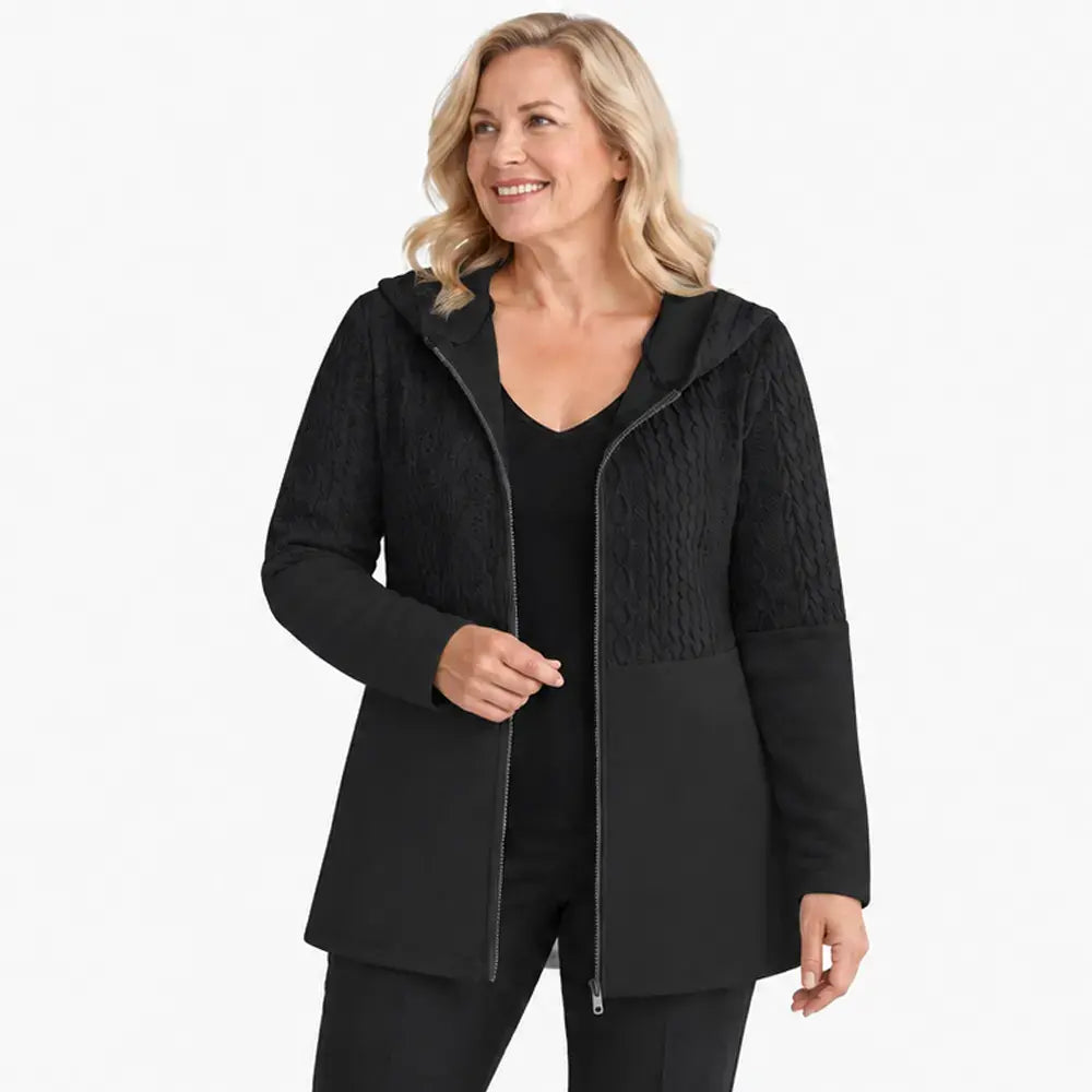 🔥50% SLEVA🔥【S–5XL】Dámská podzimní zimní bunda s kapucí, vlnkované prošívání, střih volný, barevný blok design, pohodlná přilnavá bunda 2026