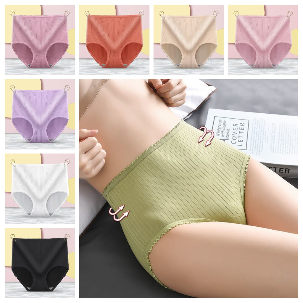 💥50% SLEVA💥 8 ks Vysokopásové dámské kalhotky, nepromokavé antibakteriální, tvarovací, pro váhu 35–100 kg, velké velikosti 💖⏳