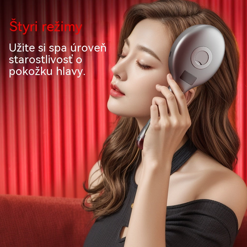 💆‍♀️Masážní hřeben s funkcí rozprašování uvolňuje pokožku hlavy, je vhodný pro styling a domácí péči o vlasy a má také funkci vibrační masáže.