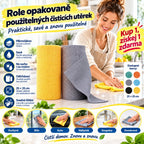 ✨🧼 Kup 1, získej 1 zdarma｜Role opakovaně použitelných čisticích utěrek, odtrhávací, mikrovlákno, savé, kuchyňské, 25×25 cm