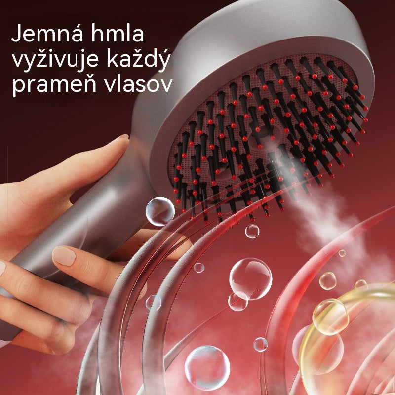 💆‍♀️Masážní hřeben s funkcí rozprašování uvolňuje pokožku hlavy, je vhodný pro styling a domácí péči o vlasy a má také funkci vibrační masáže.
