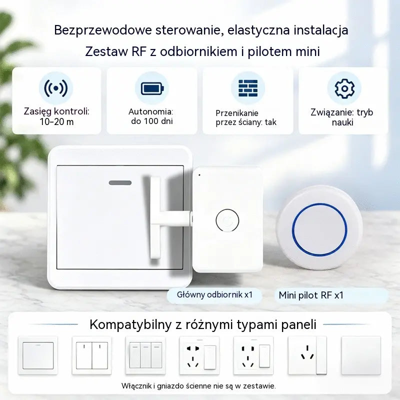 【50% SLEVA】📱💡 Inteligentní bezdrátový dálkový ovladač světla, vypínač bez kabelů, snadná samolepicí instalace, ideální pro byty a koleje