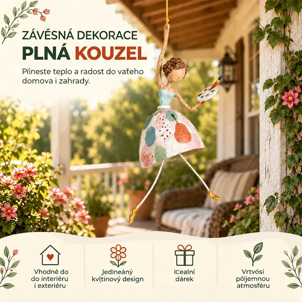 💥50% SLEVA✨Zábavná závěsná ozdoba ve stylu tanečnice, vintage dekorace do domu, 5 různých motivů