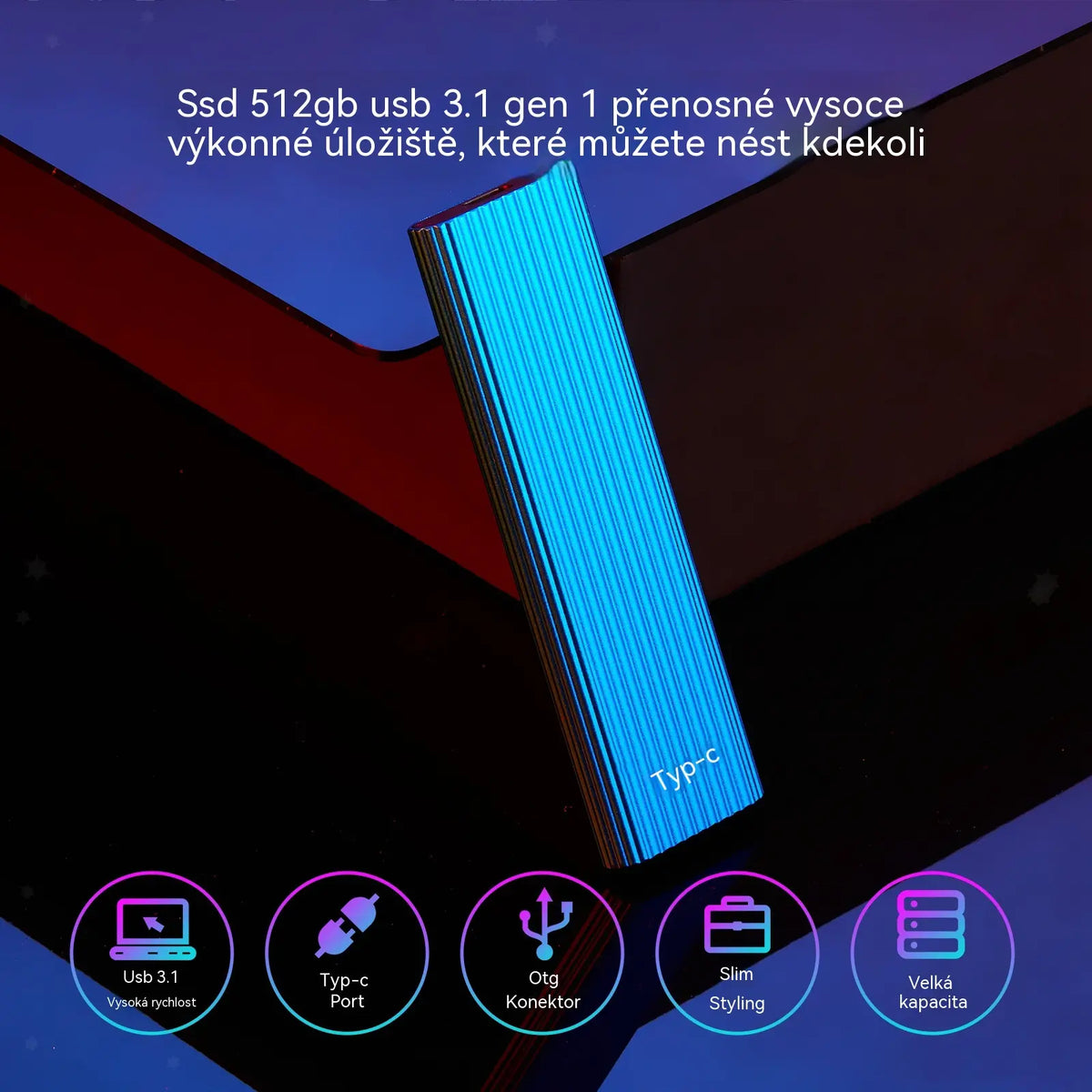 💥50% SLEVA💥 16TB Přenosný mini SSD disk, USB Typ-C, vysoká rychlost přenosu dat, externí pevný disk