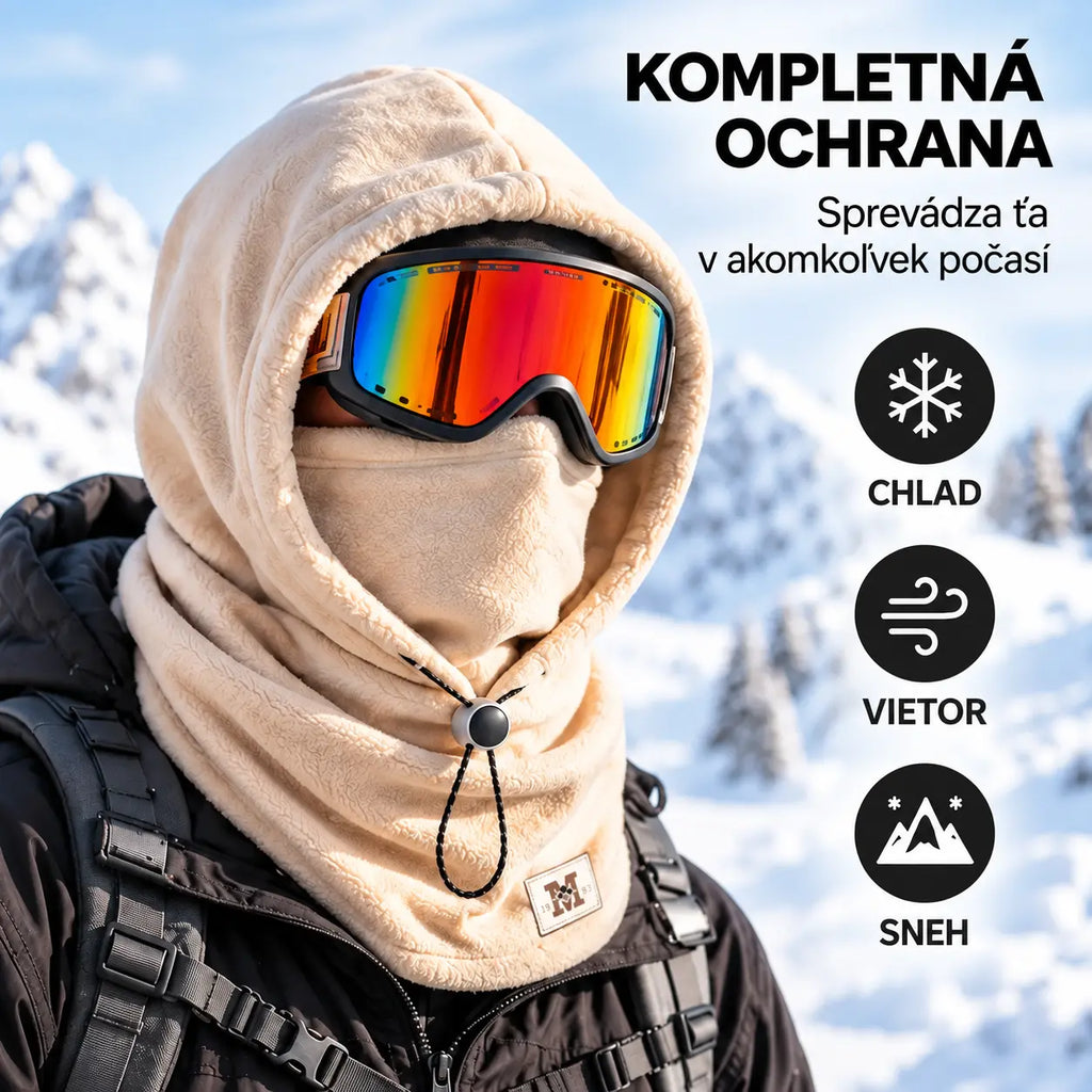 🔥 50% SLEVA | Fleecová kukla 3 v 1 s kapucí – teplá, větruodolná ochrana obličeje a krku pro muže i ženy