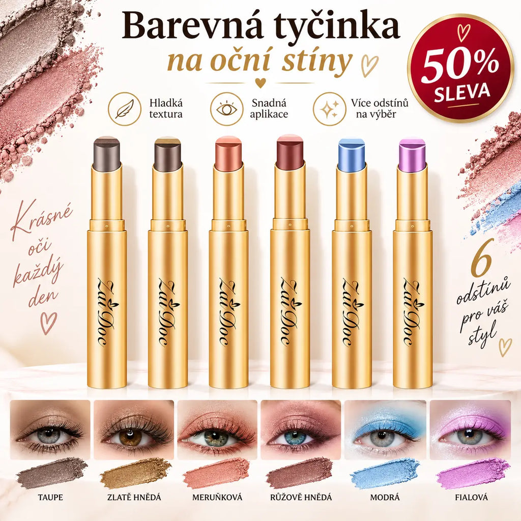 🔥50% SLEVA🔥 🏳️‍🌈 Barevná tyčinka na oční stíny Zephoco, hladká textura, okouzlující oční make-up, více odstínů na výběr 👁️