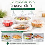 🔥50% SLEVA✨500 ks Opakovaně použitelných potravinářských fólií s pružným okrajem, domácí ochranné návleky na nádoby