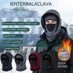 【50% SLEVA】🎉🧣❄️ Dvouvrstvá fleecová čepice s integrovaným šátkem, teplá a větruodolná, chrání obličej a krk, vhodná na lyžování, cyklistiku a zimní venkovní aktivity