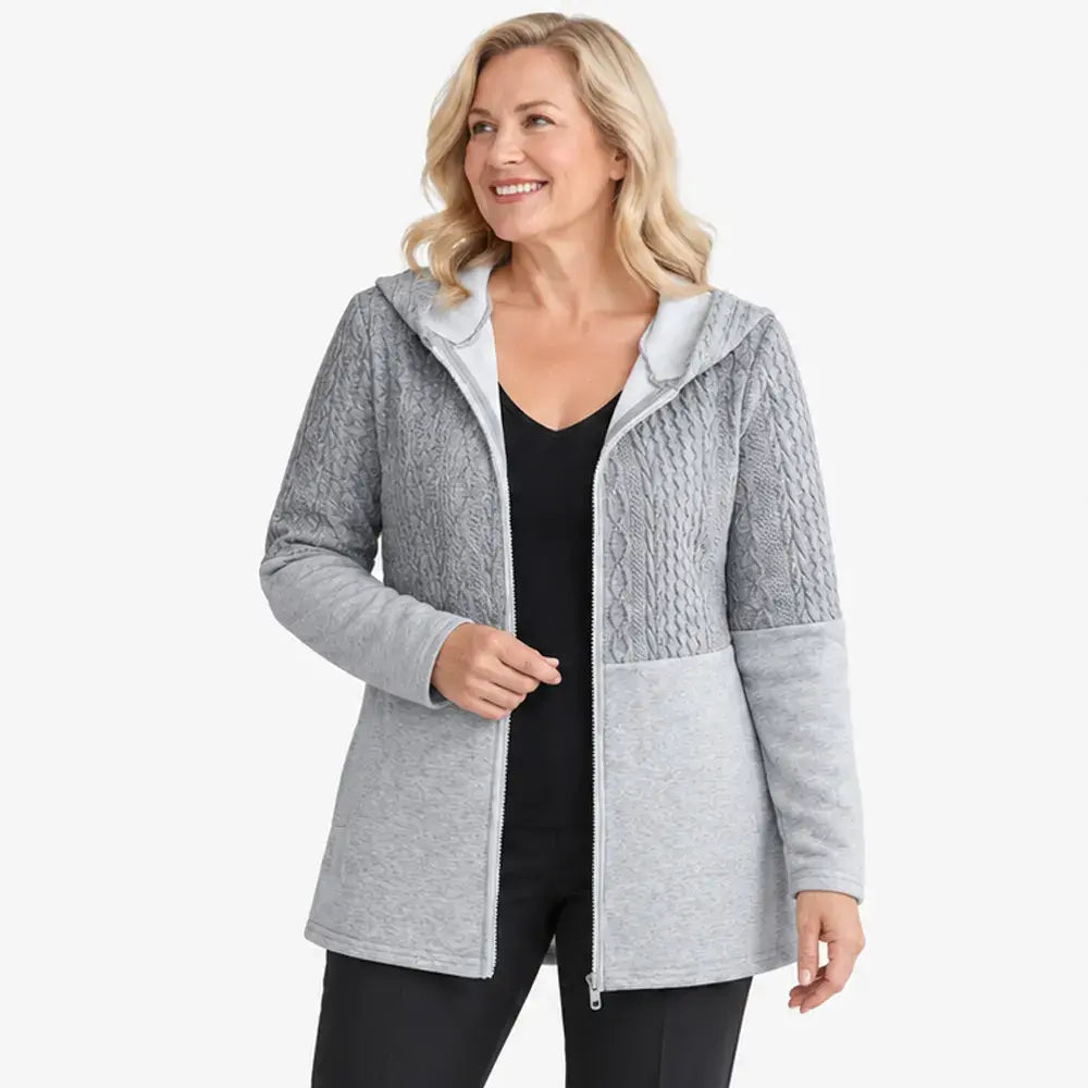 🔥50% SLEVA🔥【S–5XL】Dámská podzimní zimní bunda s kapucí, vlnkované prošívání, střih volný, barevný blok design, pohodlná přilnavá bunda 2026