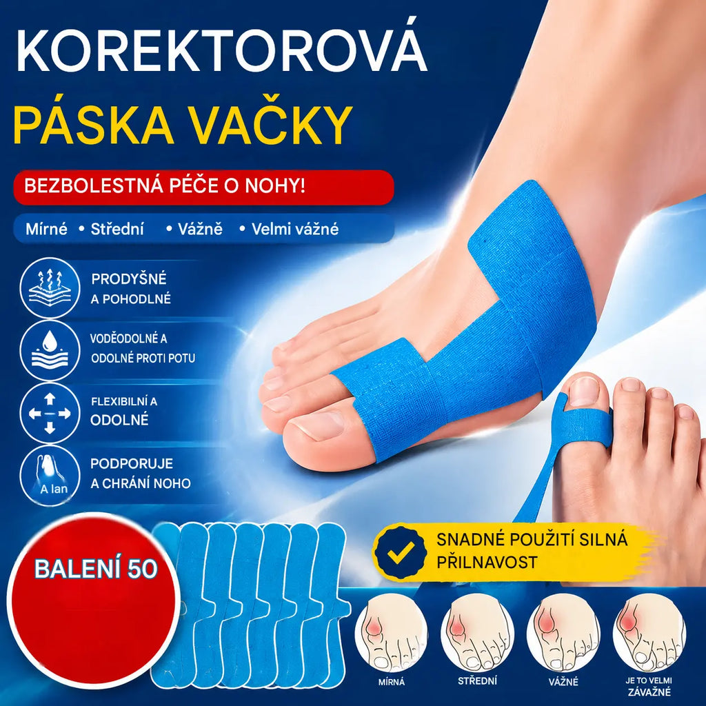💥50% SLEVA💥【50 ks】Flexibilní chránič prstů, náplast na korekci palce u nohy, sportovní bandáž proti oděru, korekce vybočeného palce
