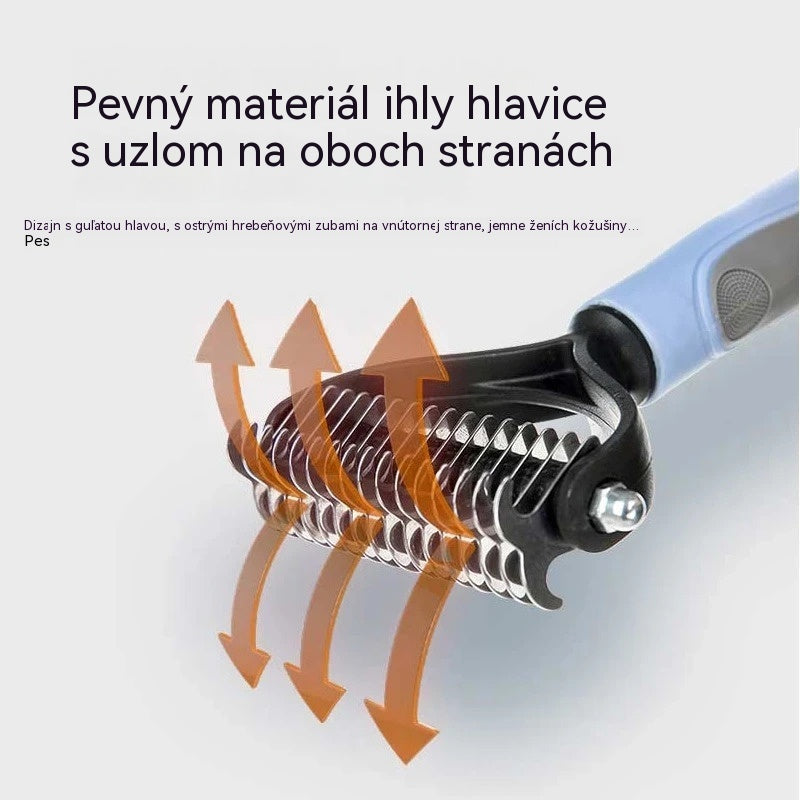 🐶【Balení 2 kusů】Oboustranné kartáče na péči o domácí zvířata ke stříhání a odstraňování chlupů