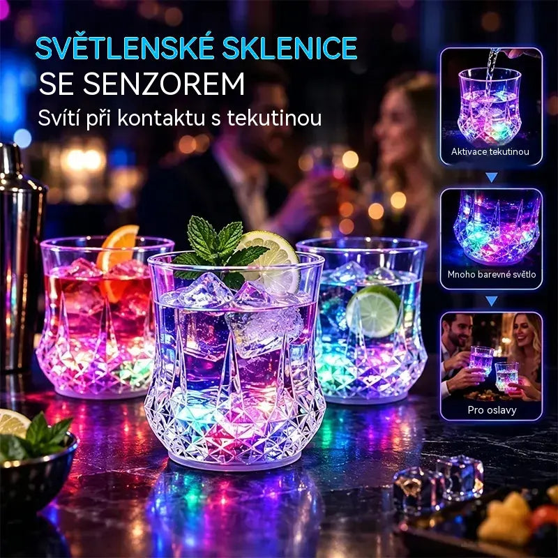 ✨ KUP 1, ZÍSKEJ 1 ZDARMA | Svítící sklenice aktivované tekutinou – automatická změna barvy