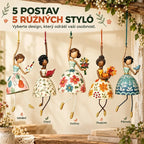 💥50% SLEVA✨Zábavná závěsná ozdoba ve stylu tanečnice, vintage dekorace do domu, 5 různých motivů