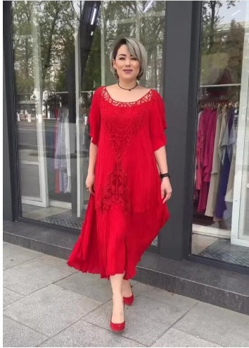 ❤️【S-5XL】nové šaty, plus size, pohodlné a volné🔥Vynikající kvalita👌Perfektně padnou všem typům postav👌