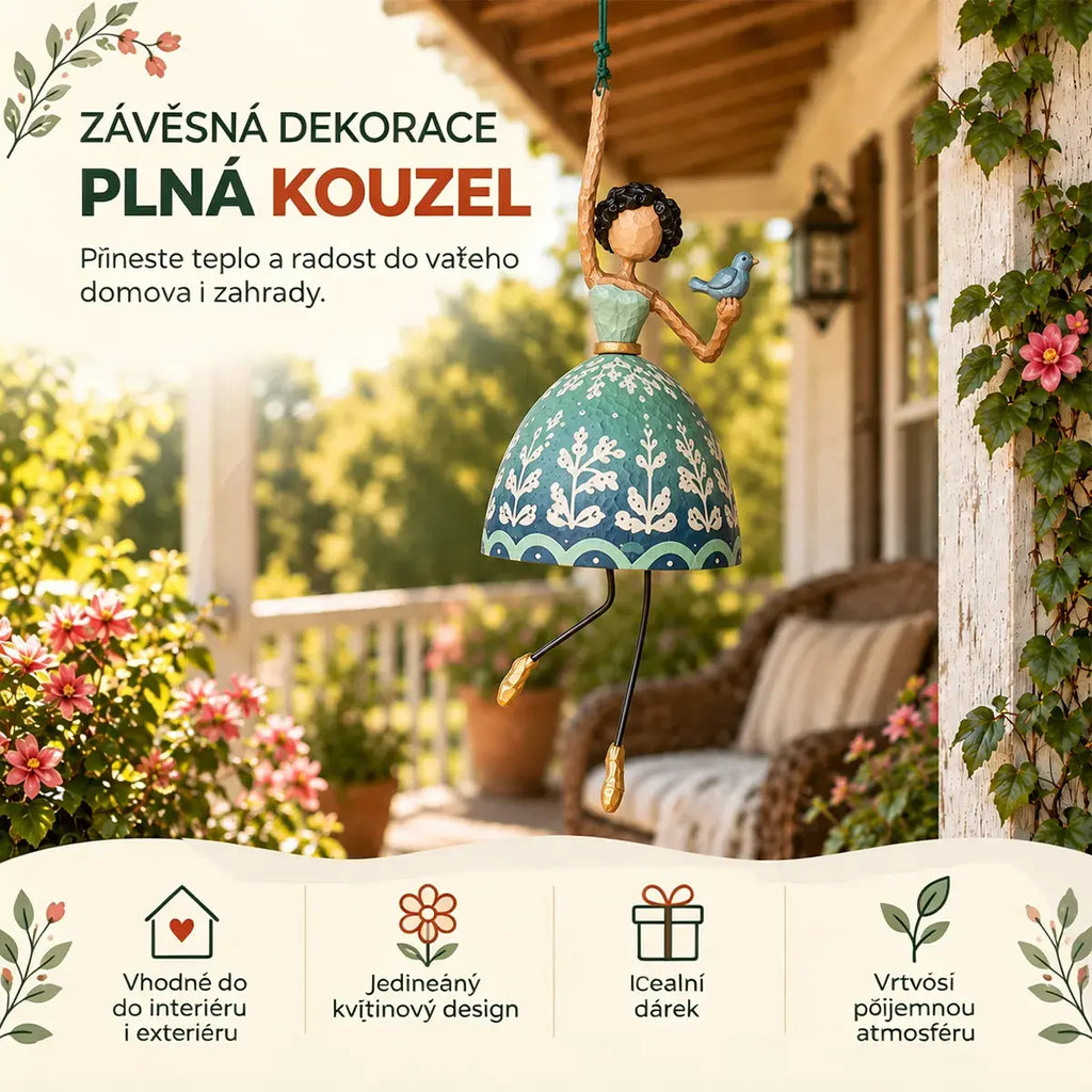 💥50% SLEVA✨Zábavná závěsná ozdoba ve stylu tanečnice, vintage dekorace do domu, 5 různých motivů