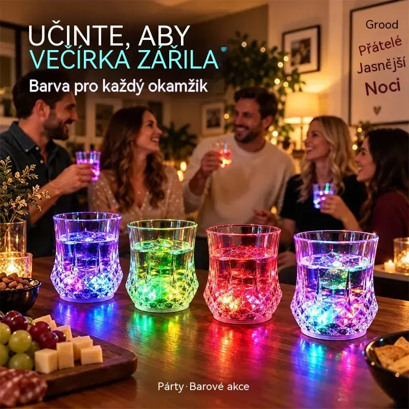 ✨ KUP 1, ZÍSKEJ 1 ZDARMA | Svítící sklenice aktivované tekutinou – automatická změna barvy