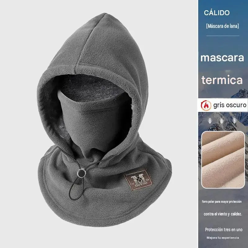 🔥 50% SLEVA | Fleecová kukla 3 v 1 s kapucí – teplá, větruodolná ochrana obličeje a krku pro muže i ženy