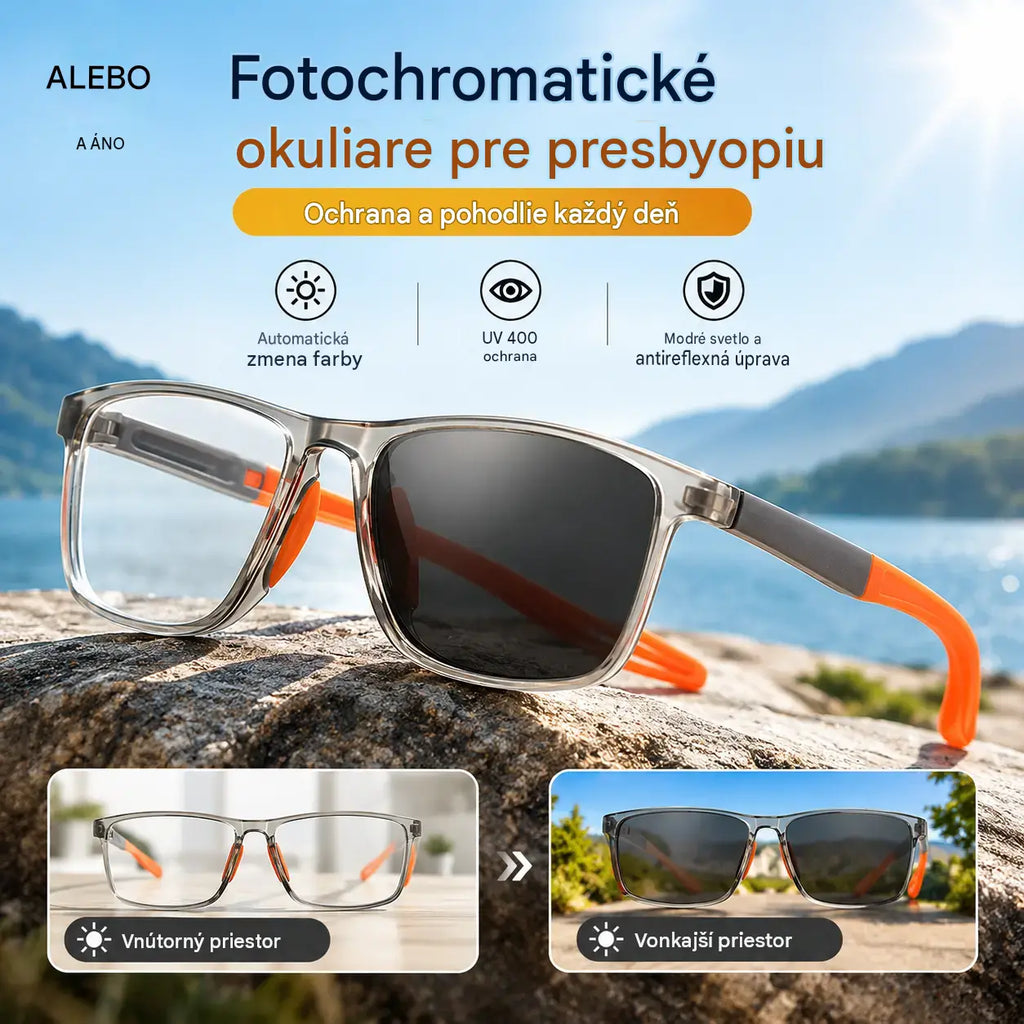 🔥50% SLEVA🔥 Fotochromatické čtecí brýle pro seniory, ultralehké, dvouohniskové, blokují modré světlo a UV záření, vysoké rozlišení