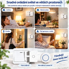 【50% SLEVA】📱💡 Inteligentní bezdrátový dálkový ovladač světla, vypínač bez kabelů, snadná samolepicí instalace, ideální pro byty a koleje