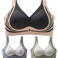 Sleva 50% 🔥👙【3dílná sada】Dámská bezešvá podprsenka bez kostic, zvedací popruh, shromažďuje prsa, brání poklesu, sbírá boční tuk, sportní tílko pro ženy【40–85 kg】