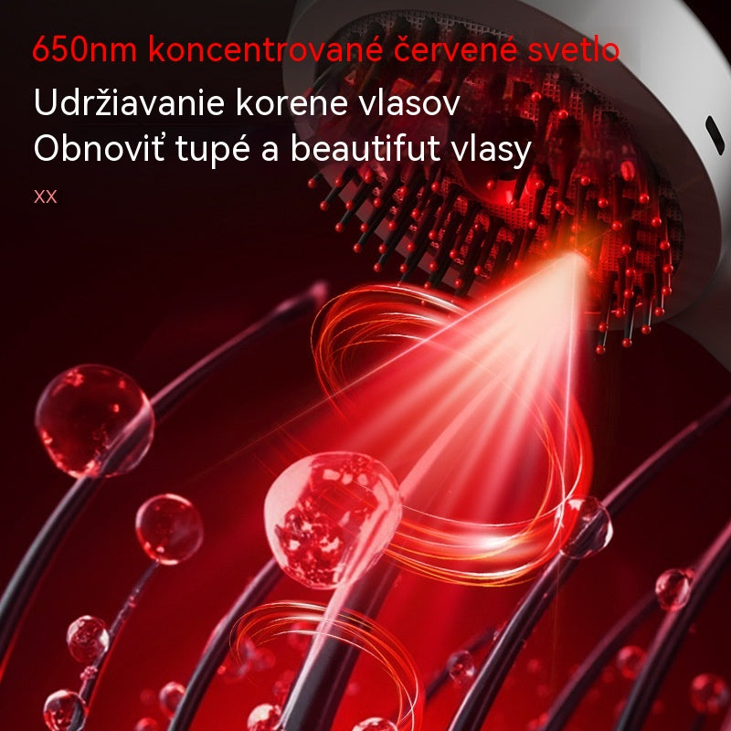 💆‍♀️Masážní hřeben s funkcí rozprašování uvolňuje pokožku hlavy, je vhodný pro styling a domácí péči o vlasy a má také funkci vibrační masáže.