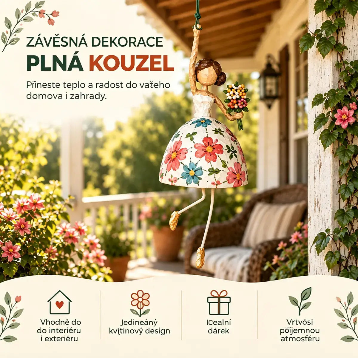 💥50% SLEVA✨Zábavná závěsná ozdoba ve stylu tanečnice, vintage dekorace do domu, 5 různých motivů