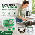 【Kup 1, dostaneš 1 zdarma】2 krabičky (celkem 100 tablet)🏠💧Deodorační kapsle Drain – bioenzymové složení neutralizuje pachy přímo u jejich zdroje, proti návratu zápachu v kuchyni, koupelně a odtocích