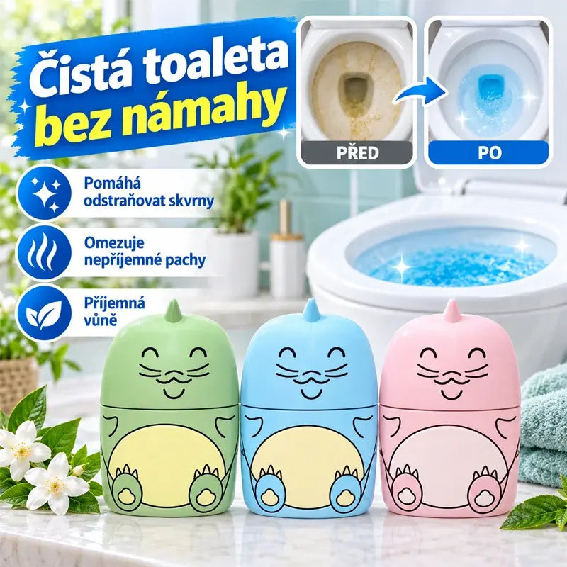 🔥50% SLEVA🚽✨3 ks Víceúčelový čisticí blok na toalety, modré bublinky, odstraňuje zápach, čistí WC, s provázkem
