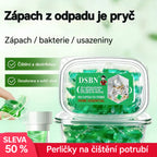 【Kup 1, dostaneš 1 zdarma】2 krabičky (celkem 100 tablet)🏠💧Deodorační kapsle Drain – bioenzymové složení neutralizuje pachy přímo u jejich zdroje, proti návratu zápachu v kuchyni, koupelně a odtocích