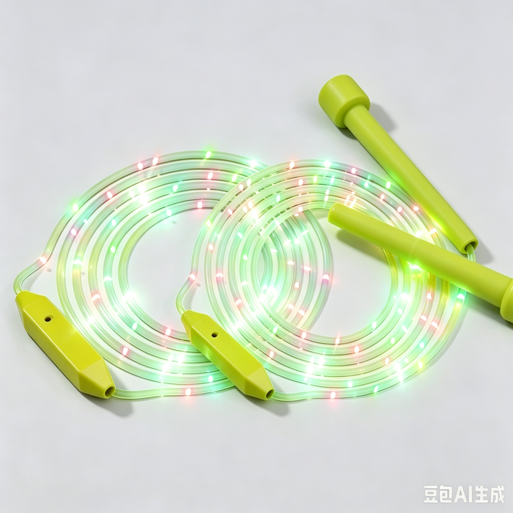 【Kupte jeden, druhý dostanete zdarma】LED svítící švihadlo, nárazuvzdorné provedení, dlouhá doba hraní!