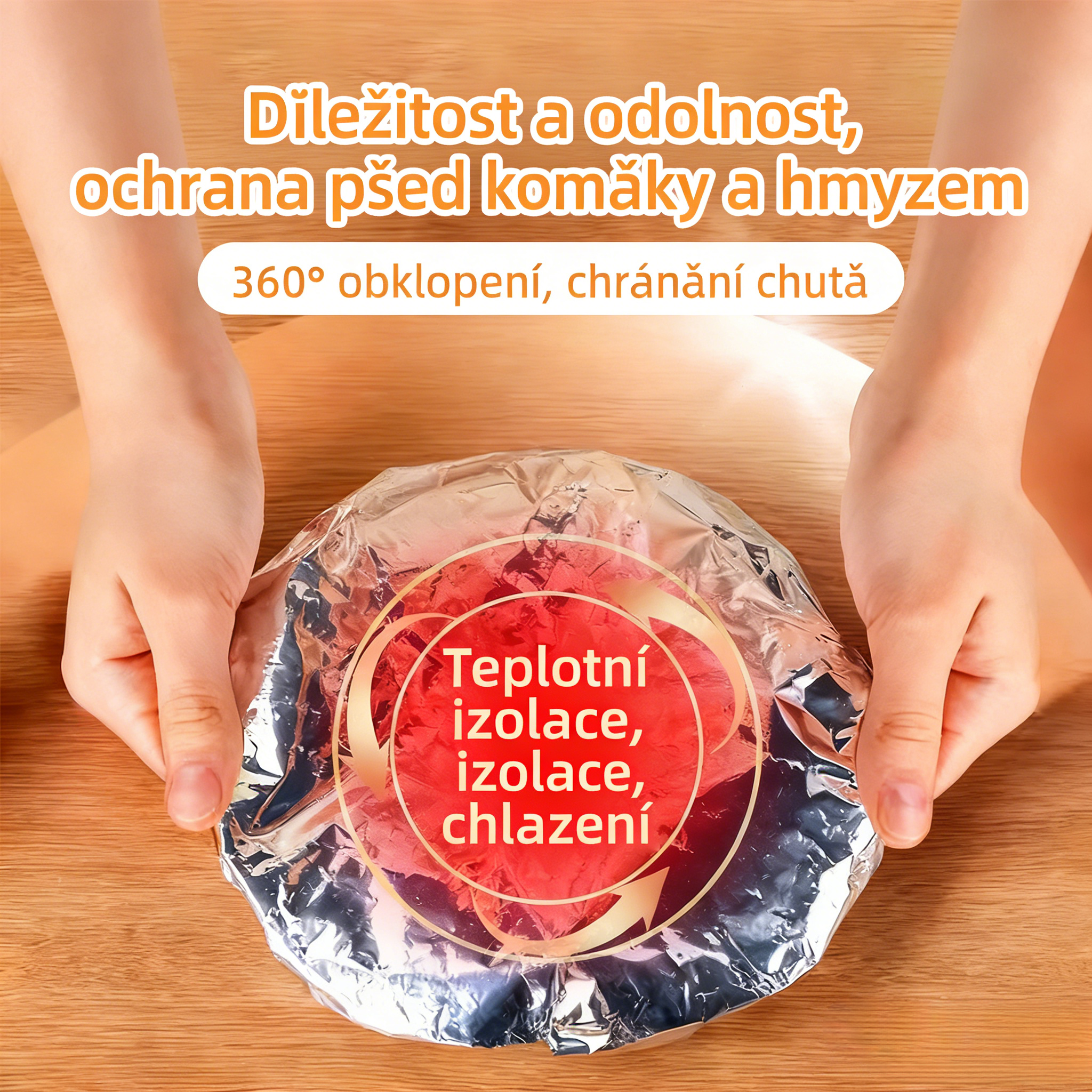 【50 díly】600 Kč za jedny Izolační kryt z hliníkové fólie