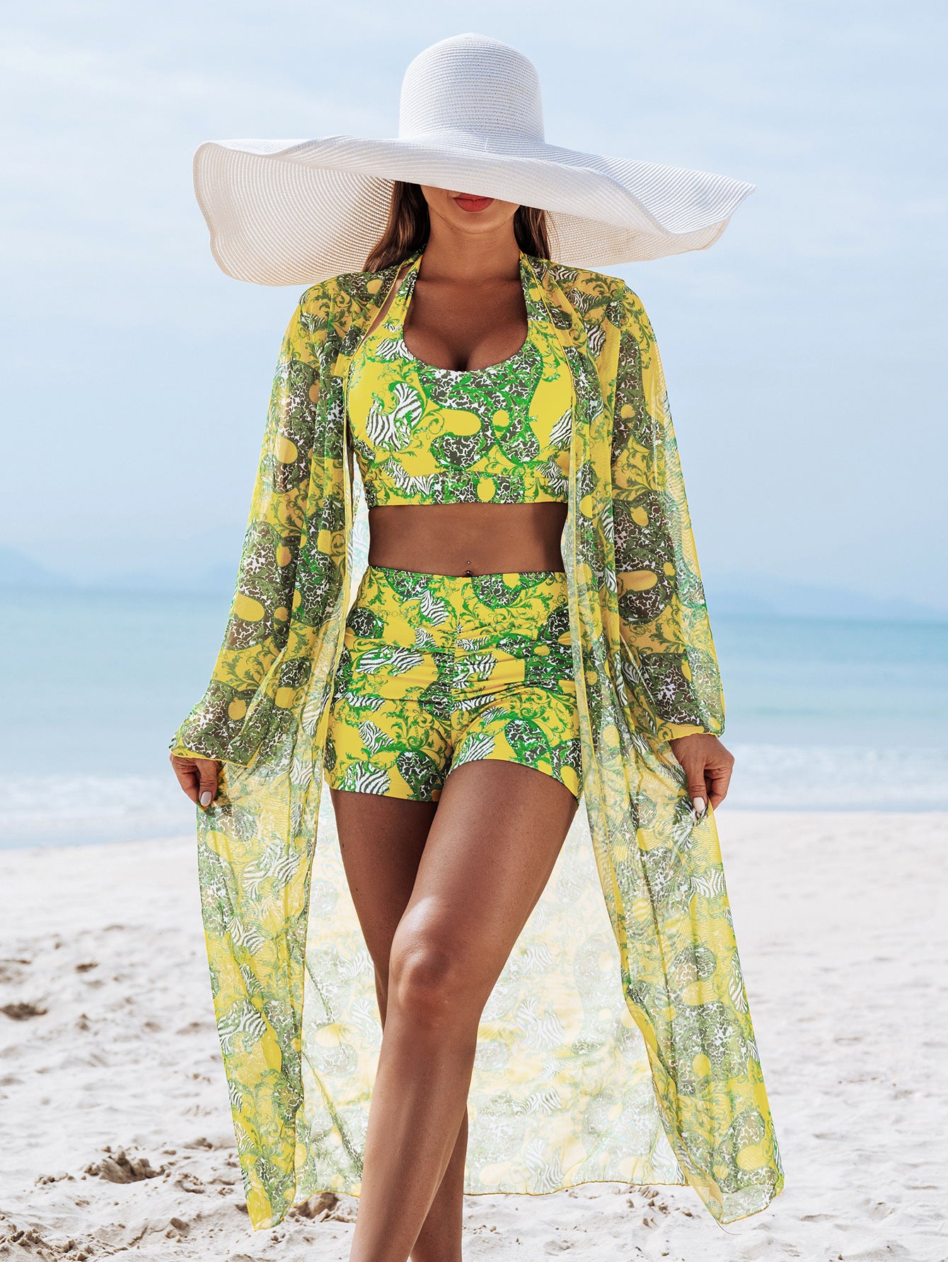 👙【S-2XL】Vysoce kvalitní sexy třídílné bikiny s potiskem