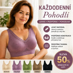 50% SLEVA! 🔥👙【40–120 kg】【Balení 3 kusů】✨ Bezdrátová krajková podprsenka s vysokou podporou, pro sport a jógu, pro velké velikosti, prodyšná síťovina