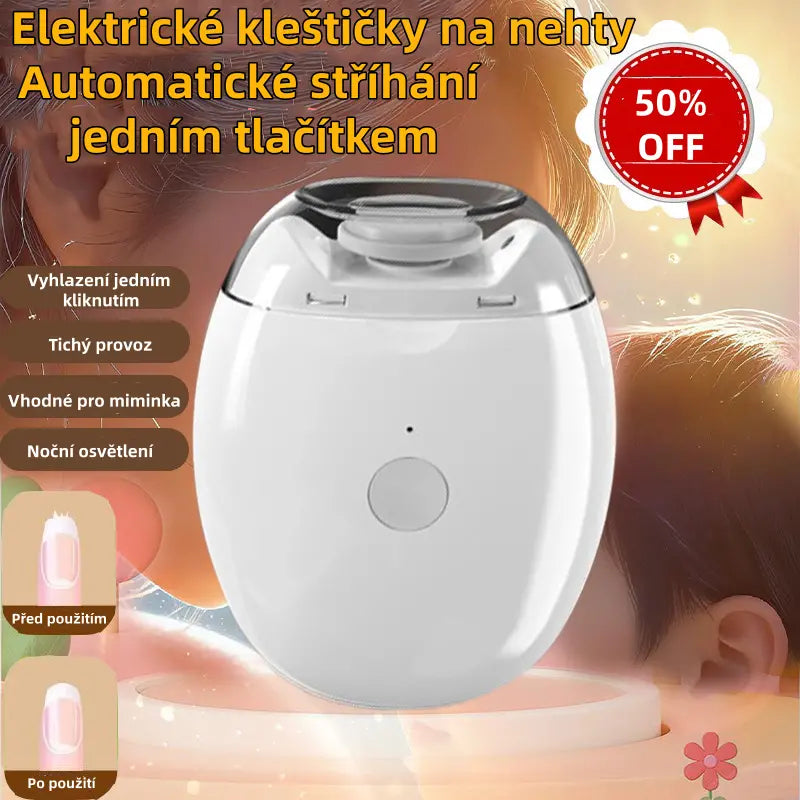 💅 Kupte 1 kus a získejte 1 zdarma! ✨ Automatický elektrický pilník na nehty, bezpečný pro kojence a děti, šetrná péče o nehty, multifunkční domácí úprava nehtů 👶🔧