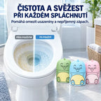 🔥50% SLEVA🚽✨3 ks Víceúčelový čisticí blok na toalety, modré bublinky, odstraňuje zápach, čistí WC, s provázkem