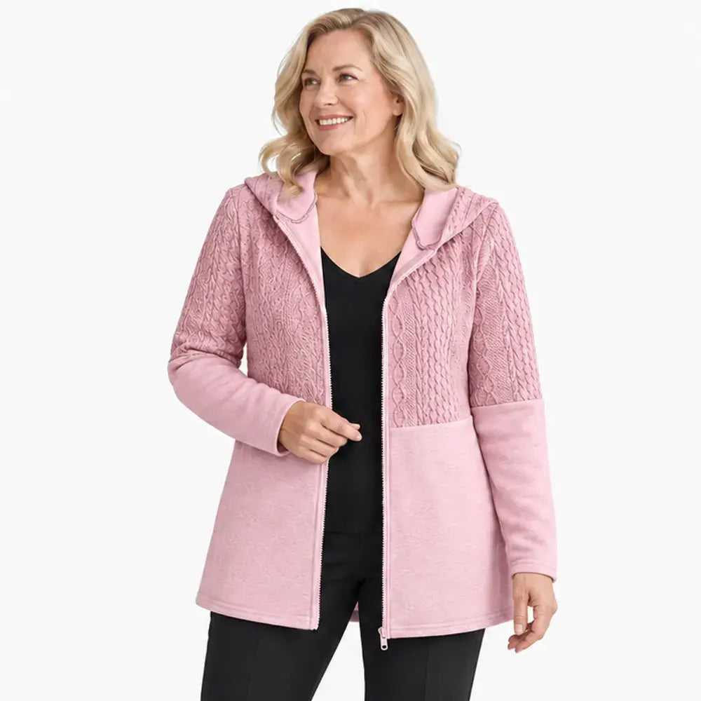 🔥50% SLEVA🔥【S–5XL】Dámská podzimní zimní bunda s kapucí, vlnkované prošívání, střih volný, barevný blok design, pohodlná přilnavá bunda 2026