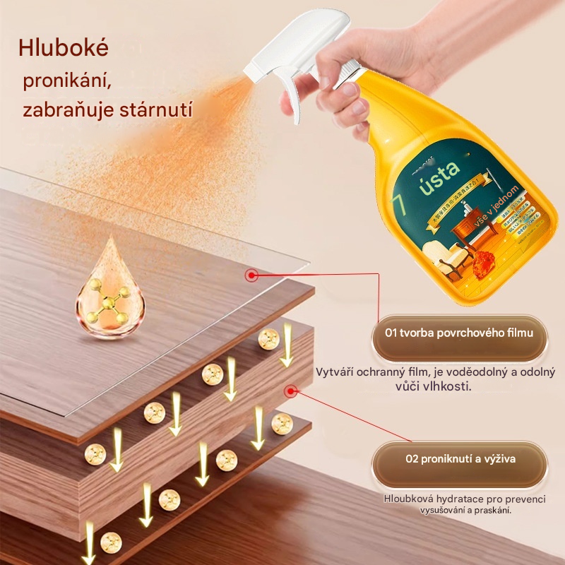 【50%OFF】Vysoce účinný čisticí a bělicí sprej na dřevo