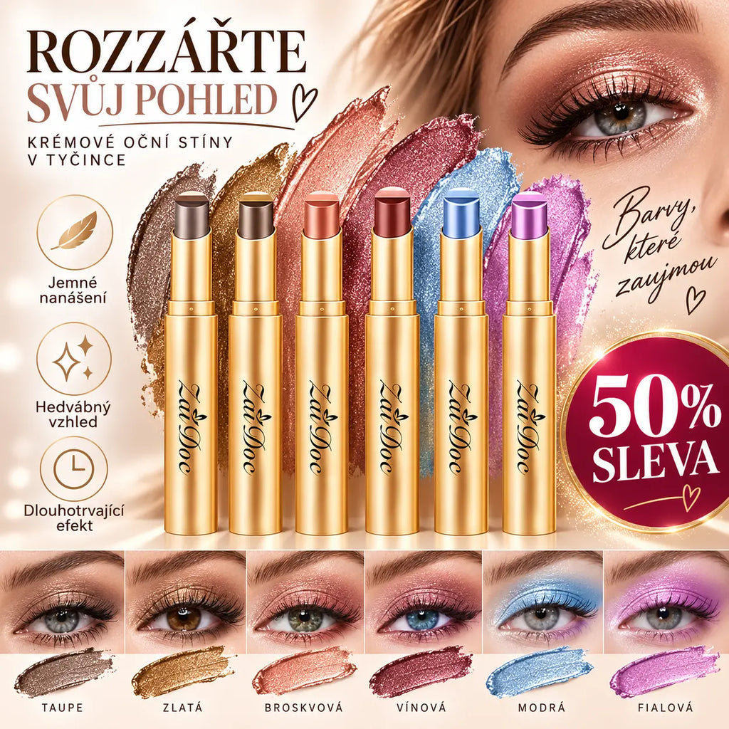 🔥50% SLEVA🔥 🏳️‍🌈 Barevná tyčinka na oční stíny Zephoco, hladká textura, okouzlující oční make-up, více odstínů na výběr 👁️