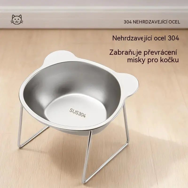 🎁Kupte 1, získejte 1 zdarma 🥣 Ortopedická nakloněná miska pro domácí mazlíčky o 15°, z nerezové oceli 304, odolná vůči vysokým teplotám