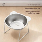 🎁Kupte 1, získejte 1 zdarma 🥣 Ortopedická nakloněná miska pro domácí mazlíčky o 15°, z nerezové oceli 304, odolná vůči vysokým teplotám